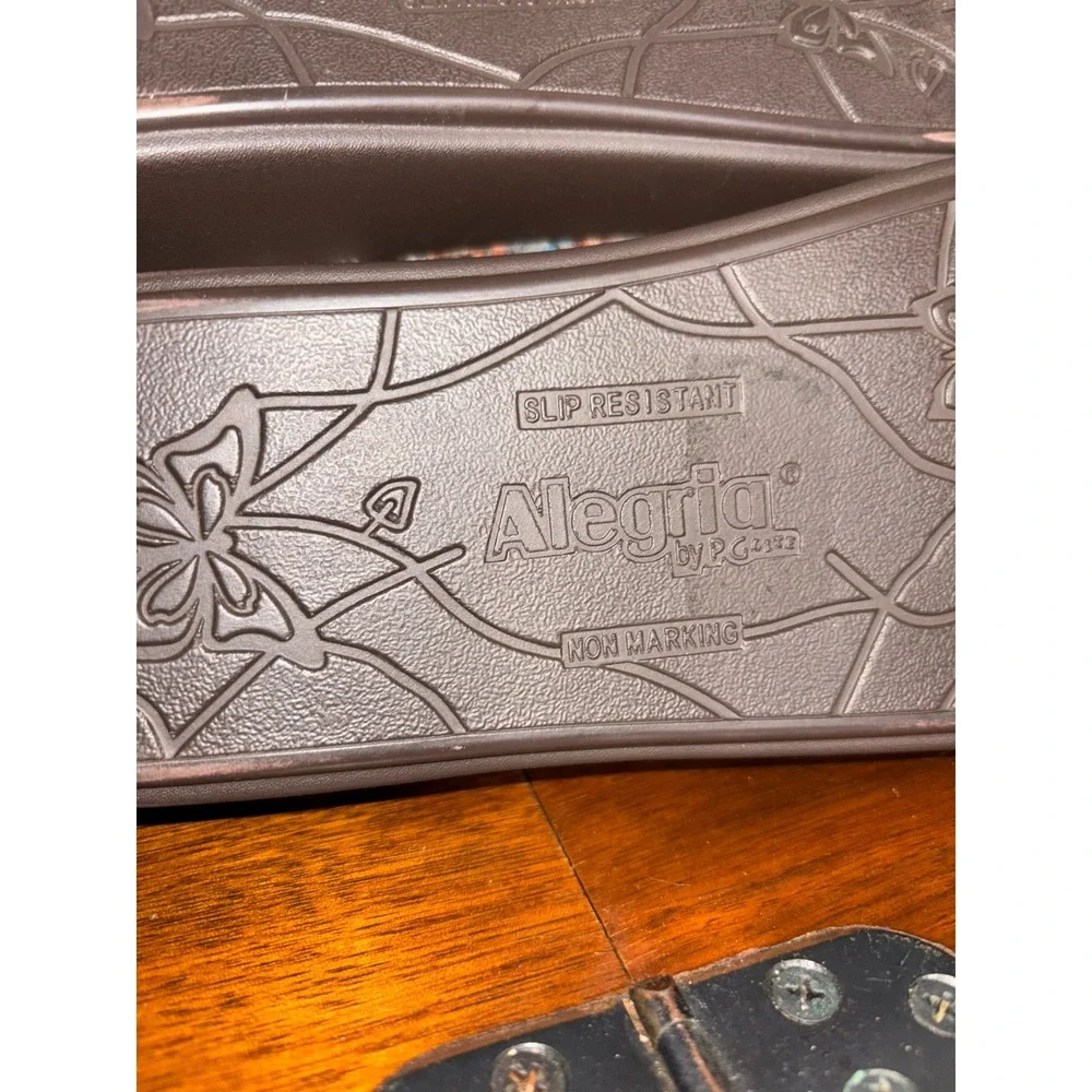 Alegria Slipper Shoes Womens 8 Brown Plaid Faux Fur Lined Slip Resistant Comfort - Picture 6 of 8